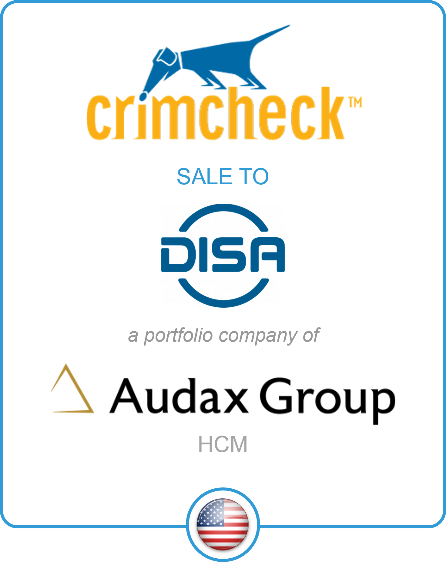 Drake Star Acts as Exclusive Financial Advisor to Crimcheck on its Sale to DISA 