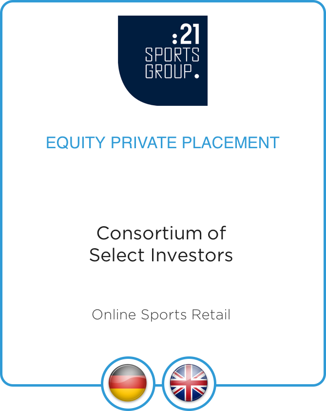 21Sportsgroup Raises Double Digit Millions From Eso Capital To Support Further International Growth