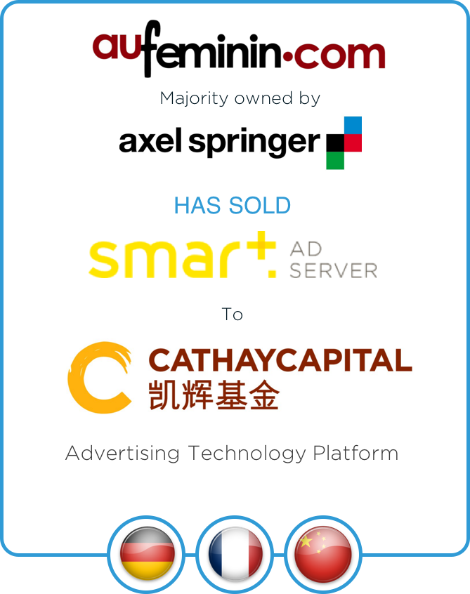 Redwood advises Aufeminin.com on its sale of Smart AdServer to Cathay Capital
