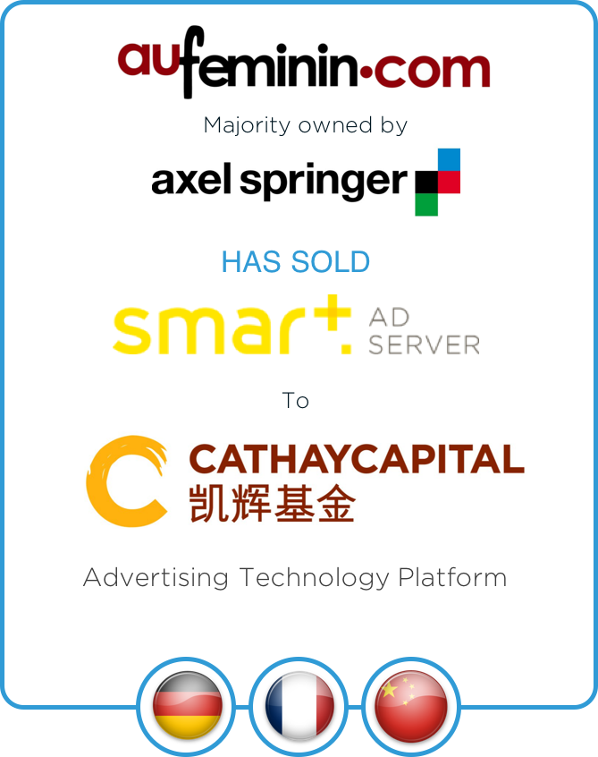 Redwood advises Aufeminin.com on its sale of Smart AdServer to Cathay Capital