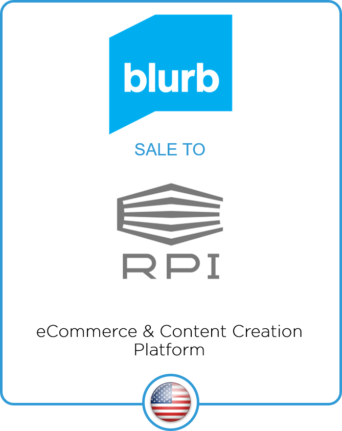 Drake Star Partners Acts As Exclusive Financial Advisor To Blurb On Its Sale To Rpi