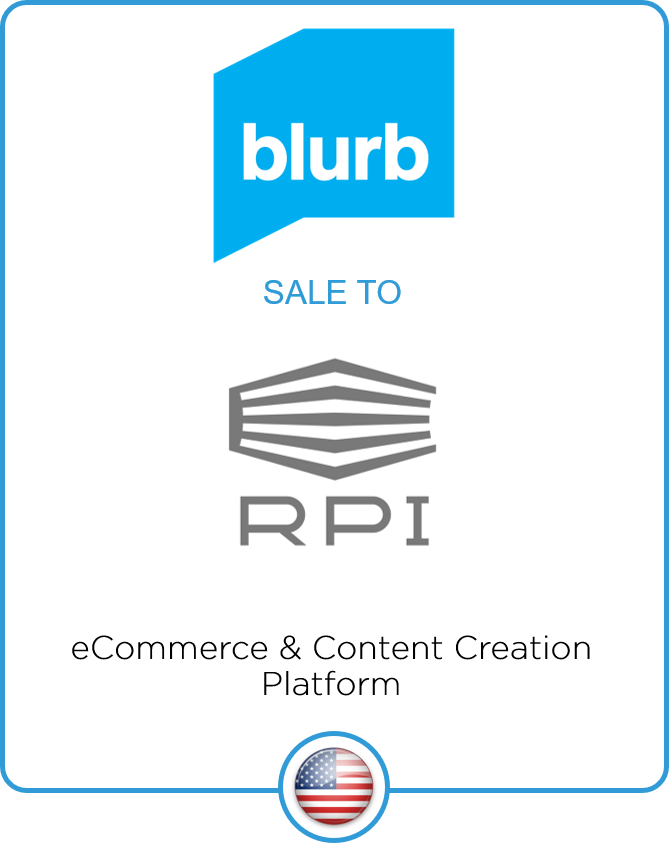 Drake Star Partners Acts As Exclusive Financial Advisor To Blurb On Its Sale To Rpi