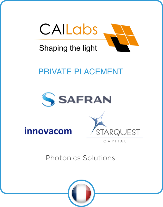 Drake Star Partners Advises Photonics Solutions Provider Cailabs On Its Fundraising Led By Safran Corporate Ventures And Existing Investors Innovacom, And Starquest Capital
