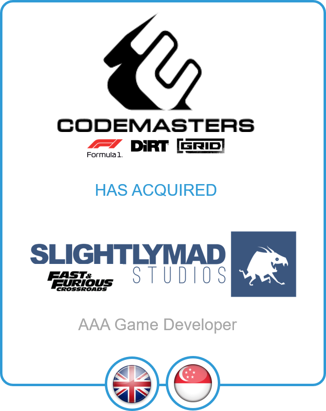 Drake Star Partners Advised Codemasters (Aim:Cdm) On Its Acquisition Of Slightly Mad Studios
