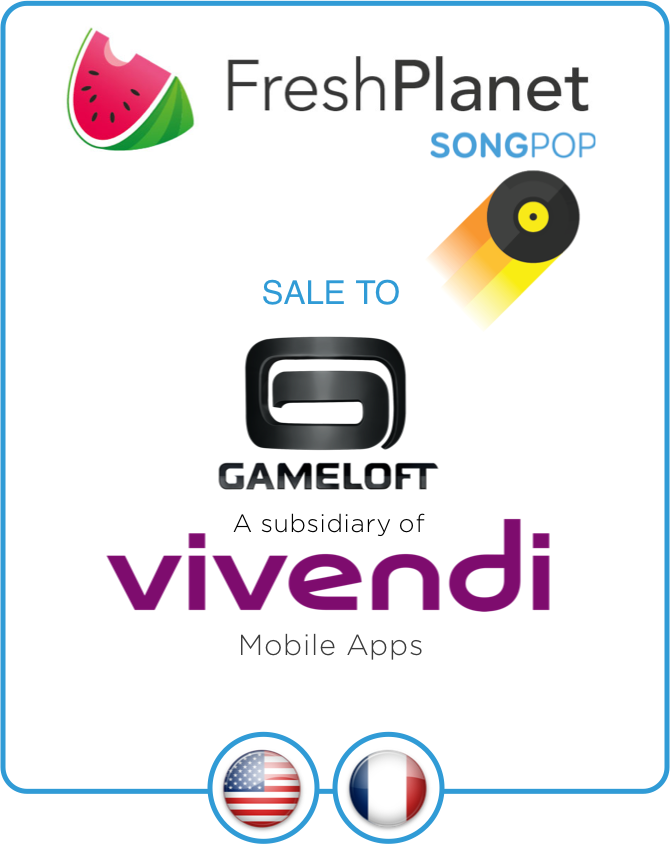 Drake Star Partners Advises Songpop Publisher Freshplanet On Its Acquisition By Gameloft, A Vivendi Company