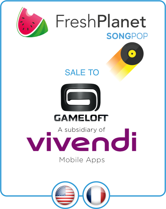 Drake Star Partners Advises Songpop Publisher Freshplanet On Its Acquisition By Gameloft, A Vivendi Company