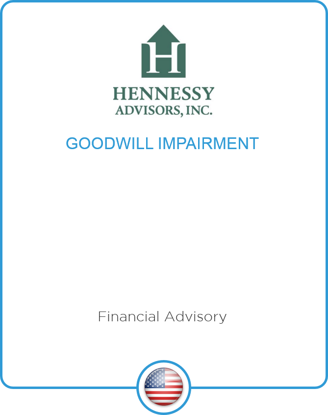 Henessy Advisors goodwill impairment
