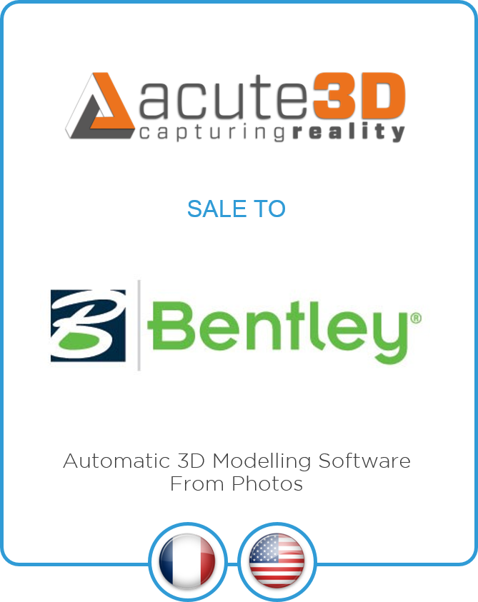 LD&A Jupiter advises Acute3D on its sale to Bentley Systems