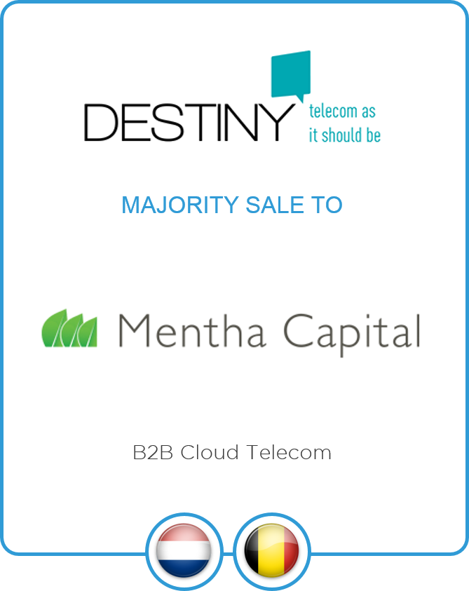 LD&A Jupiter advises the shareholders of Destiny on the sale of a majority stake to Mentha Capital