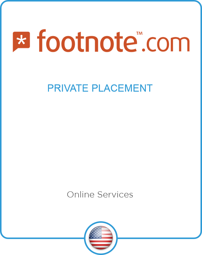 Footnote.com private placement
