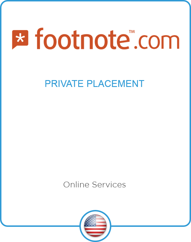 Footnote.com private placement