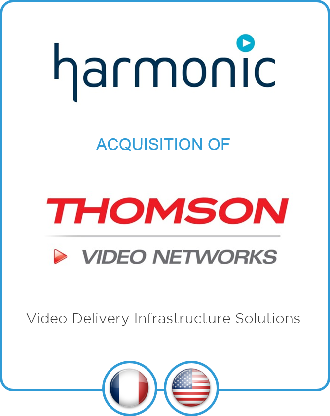 LD&A Jupiter advises Harmonic on its binding offer to acquire Thomson Video Networks
