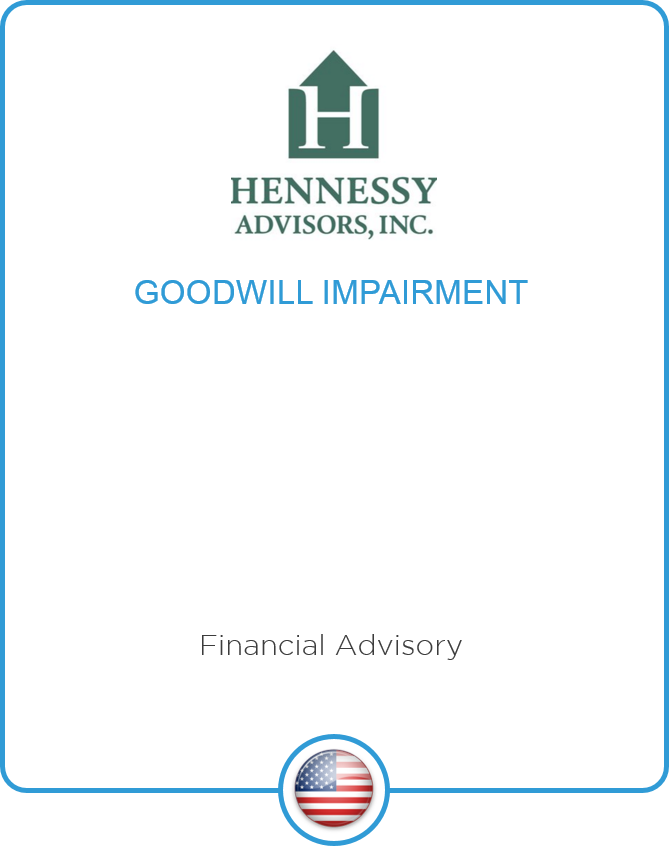 Redwood advises Hennessy Advisors on its goodwill impairment