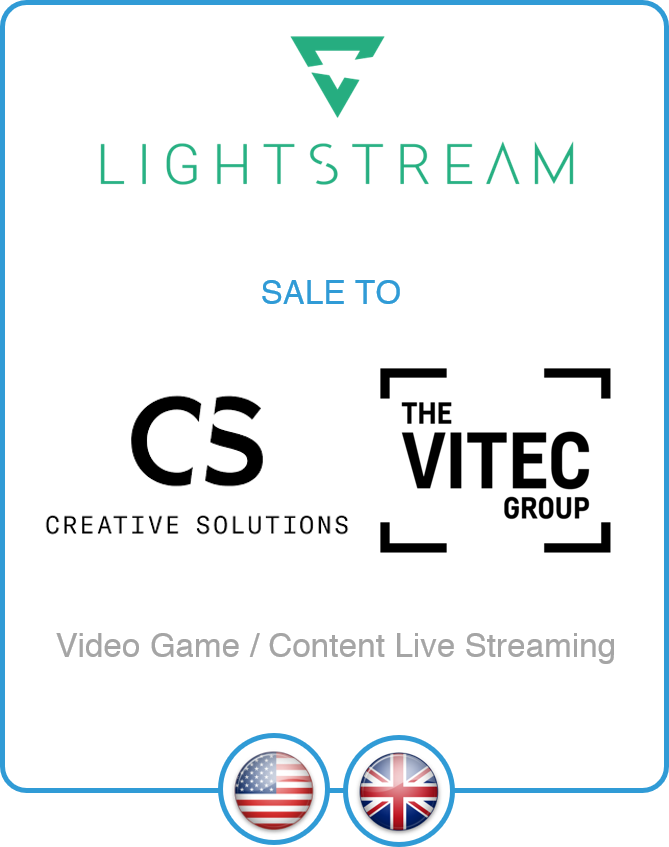 Drake Star Partners Acts As Exclusive Advisor To Lightstream On Its Sale To Creative Solutions, A Division Of The Vitec Group Plc (Lse: Vtc)