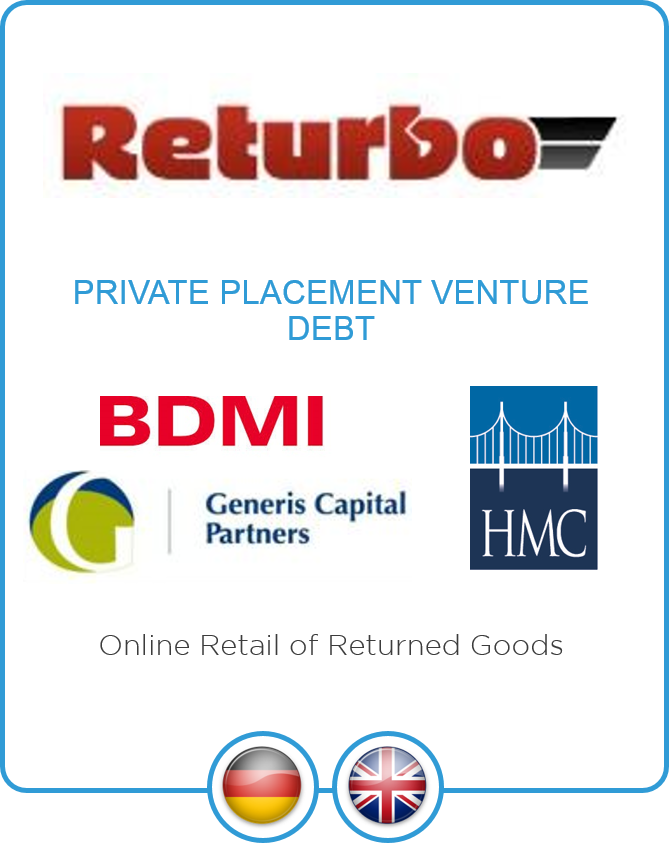 Returbo secures growth debt financing from Harbert and Generis. BDMI leads fundraising from existing investors
