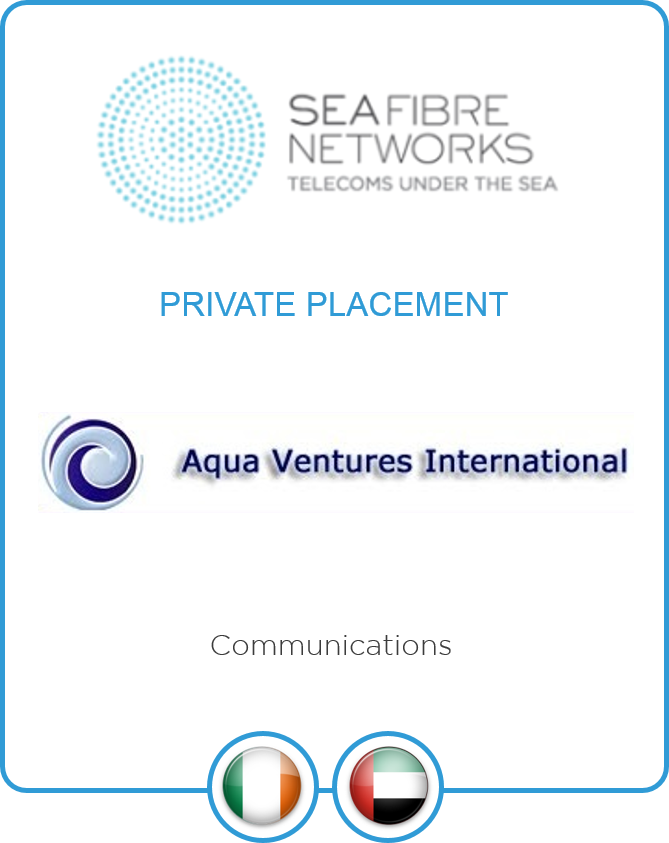 Redwood advises Sea Fibre Networks on its private placement from Aqua Ventures International