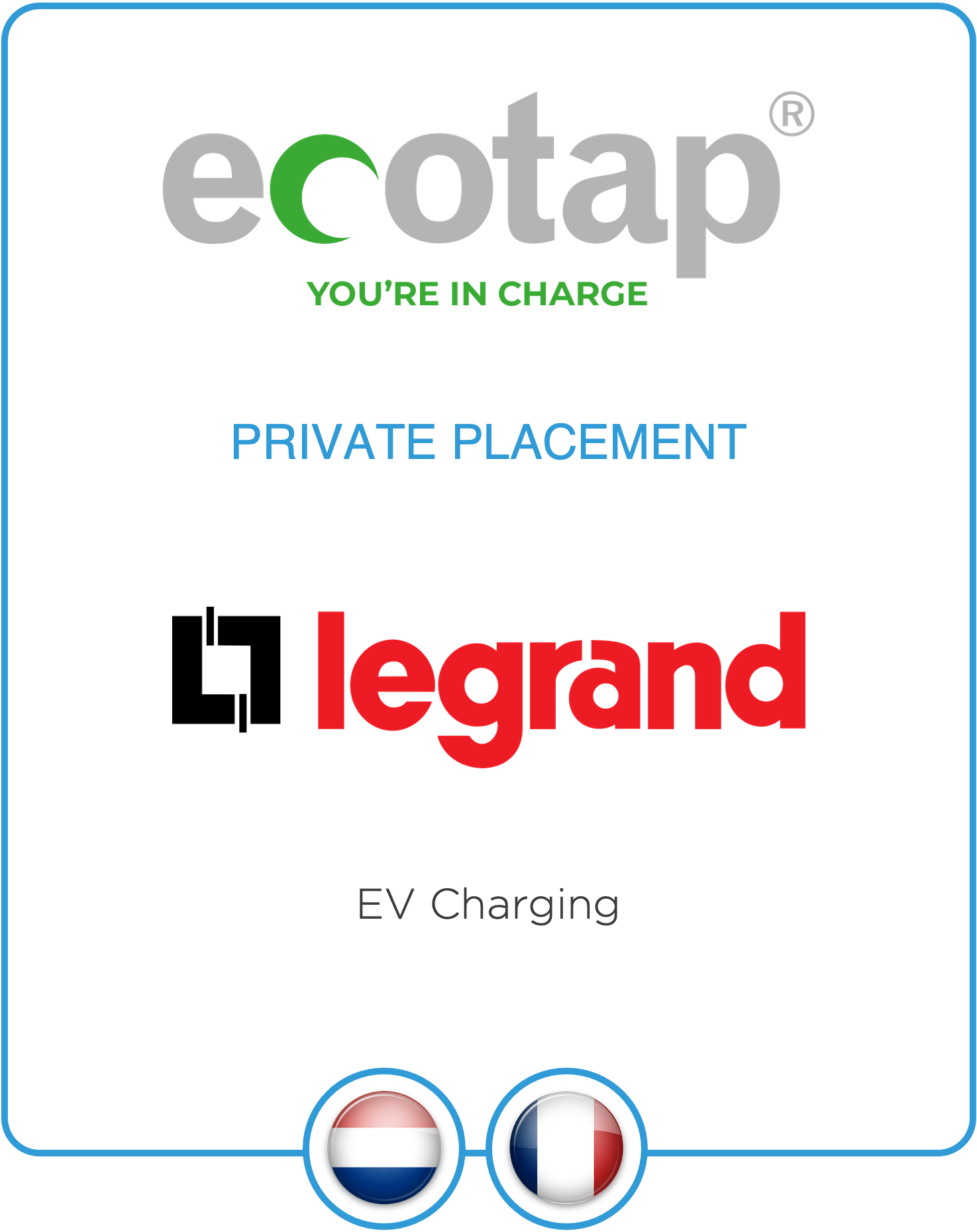 Drake Star Acts as Financial Advisor to Ecotap on its Partnership with Legrand