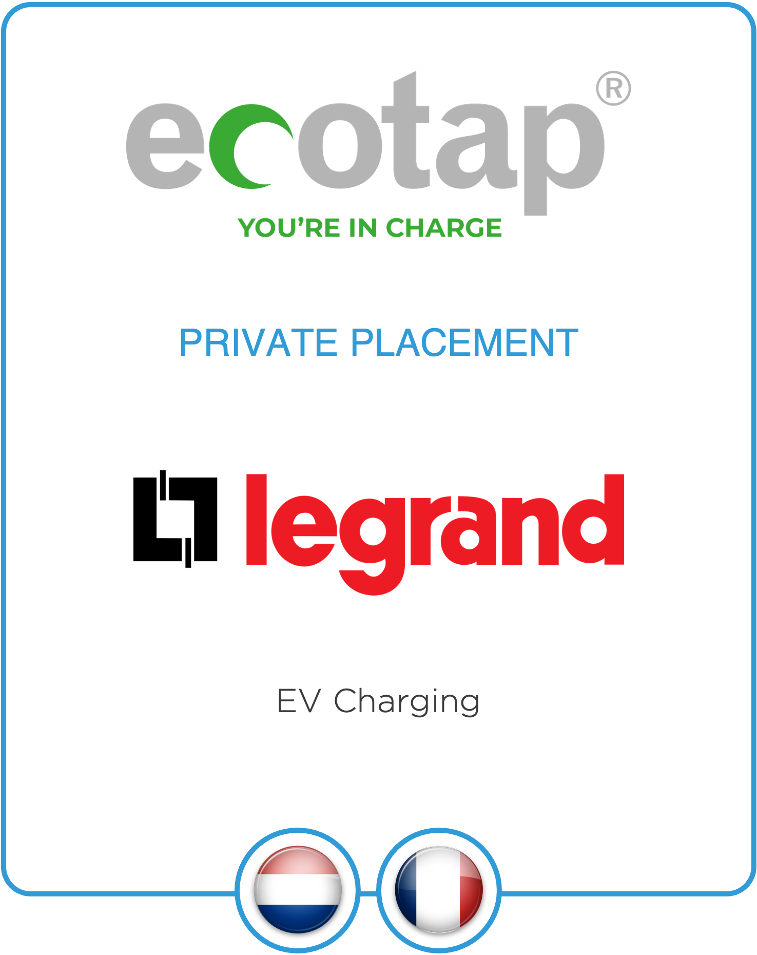 Drake Star Acts as Financial Advisor to Ecotap on its Partnership with Legrand