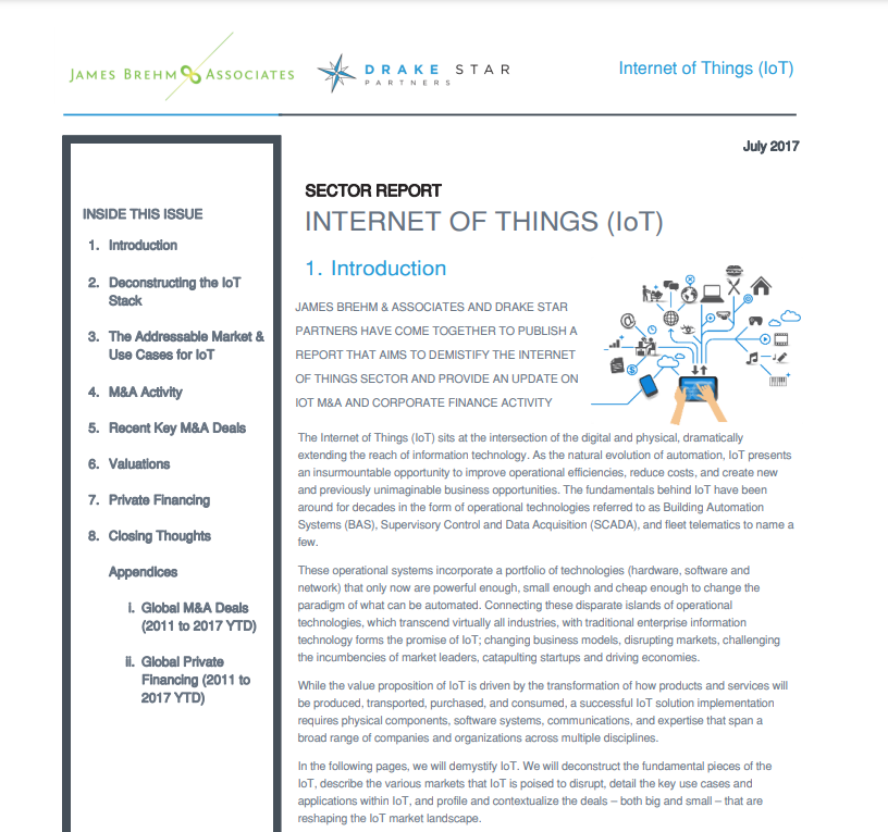 2017 INTERNET OF THINGS (IOT) REPORT